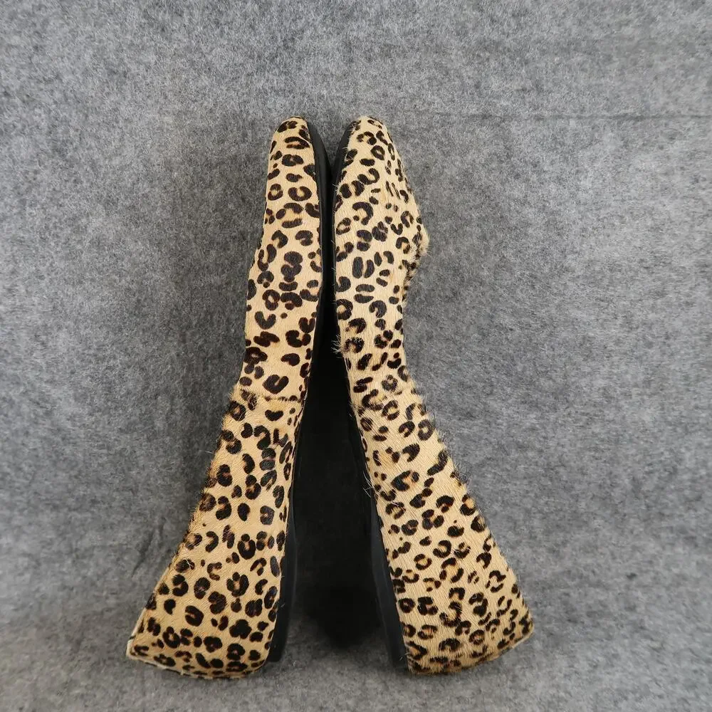Dr Scholls Shoes Womens 9 Ballet Flats Animal Print Fur Slip On Round Toe Casual